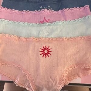 Victoria's Secret  Lace Waist Cotton Cheeky Panties